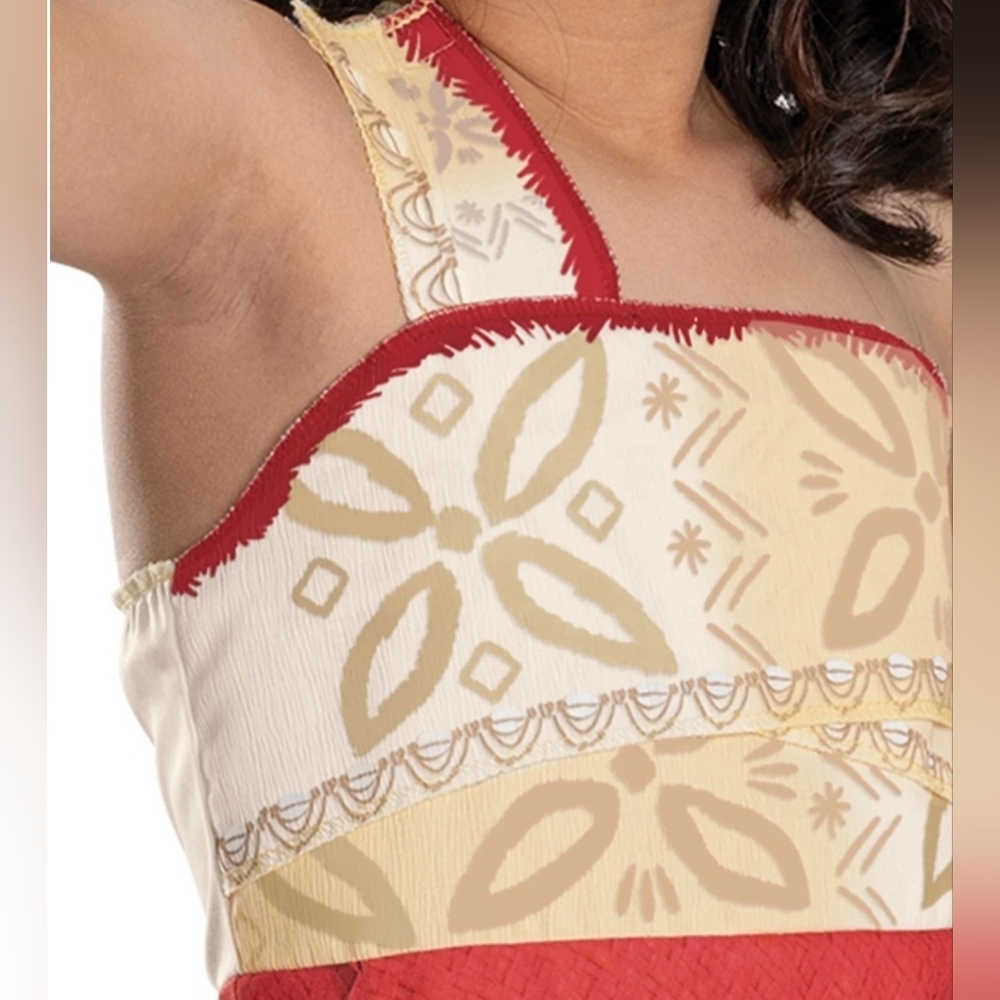 Disney Moana 2 Costume for Kids - Red and Gold SIZES XS To Med 4-8 Dress Up - Picture 3 of 8